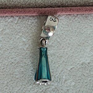 Authentic Retired Elsa's Shimmering Blue Dress Disney Princess Frozen Charm